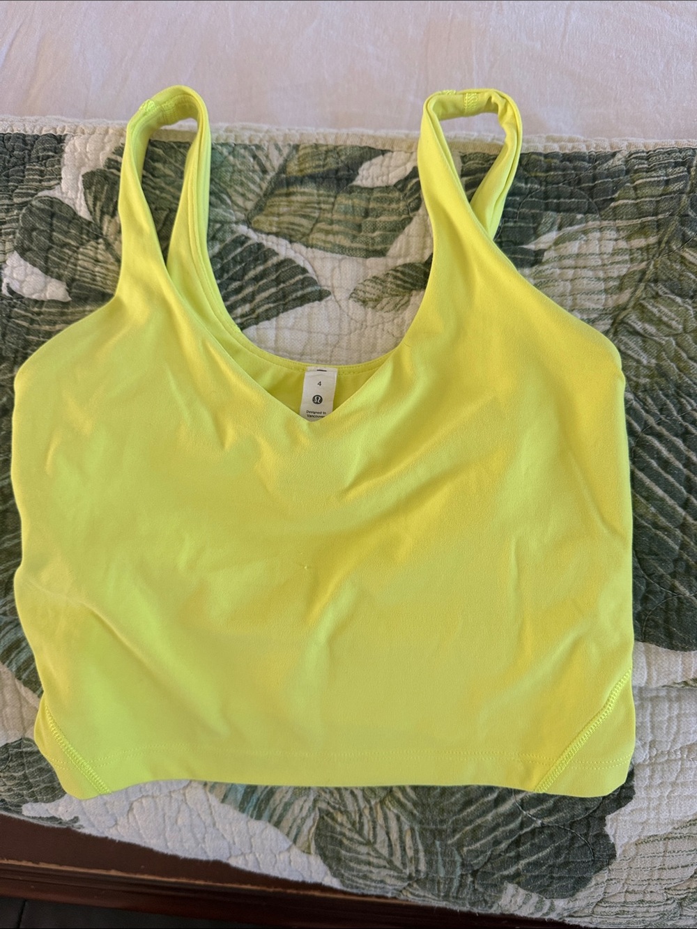 lululemon athletica Neon Yellow Tank Top